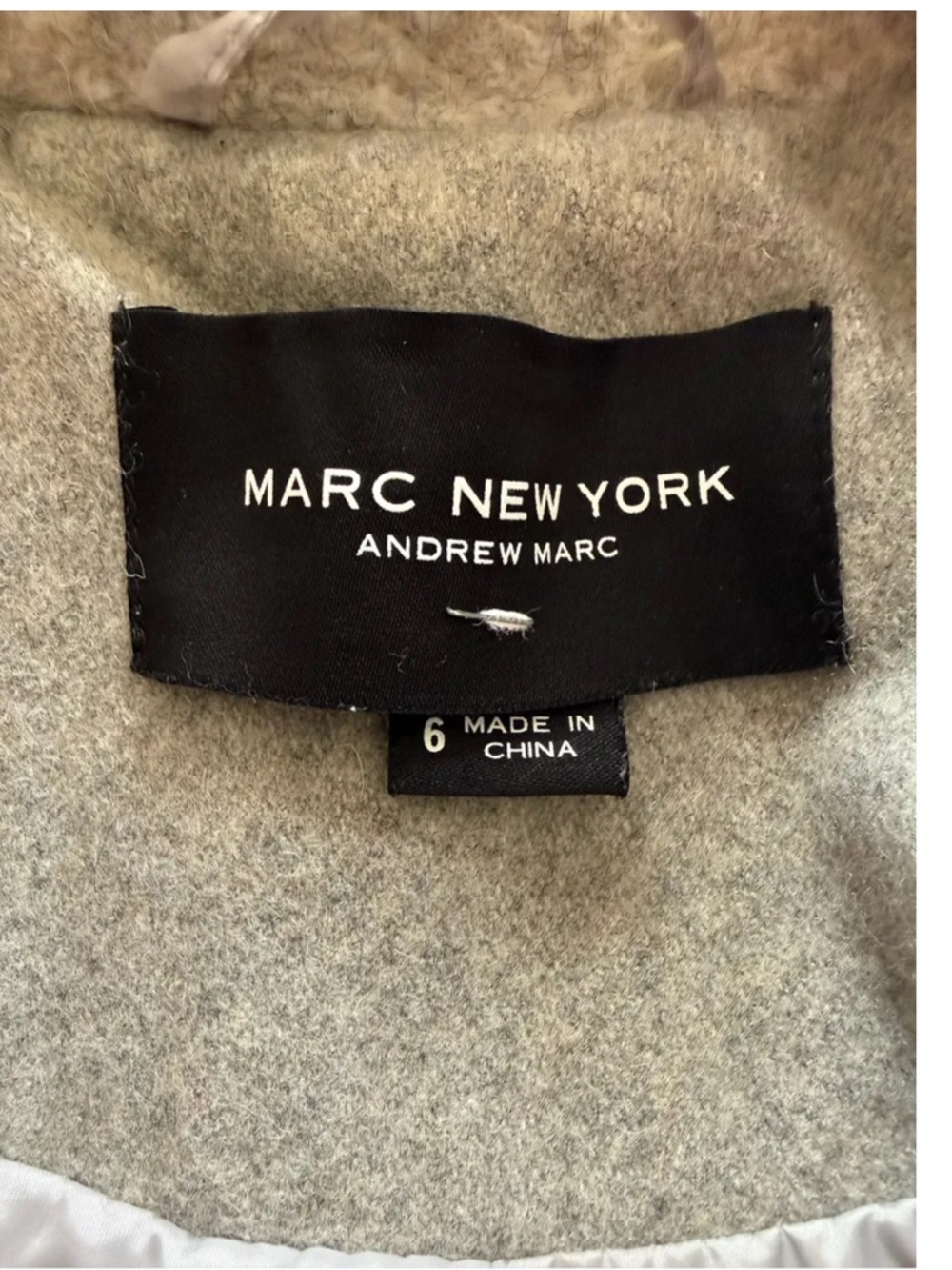 Andrew Marc Jacket New York Women’s Light Gray Single-Breasted Wool Blend - Picture 5 of 9